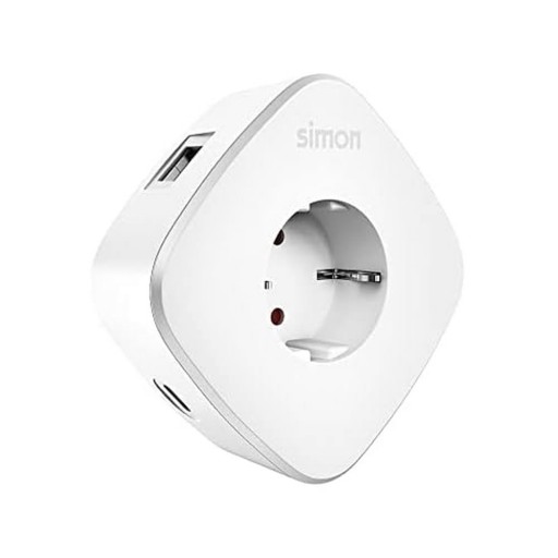 ADAPTER GNIAZDA SIMON 2 USB + 1 USB C + 1 GNIAZDO 16 A, BIAŁY