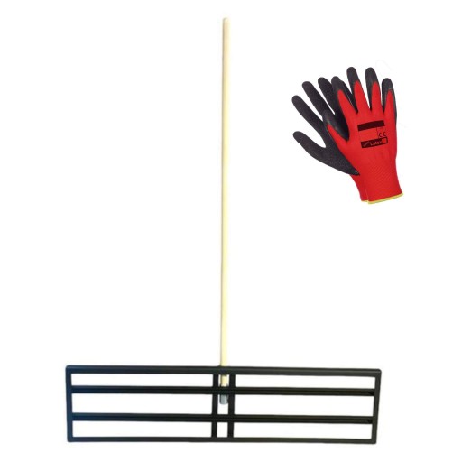 Niwelator terenu 90cm MOCNY + DŁUGI kij Gratis + rękawice, GRABIE