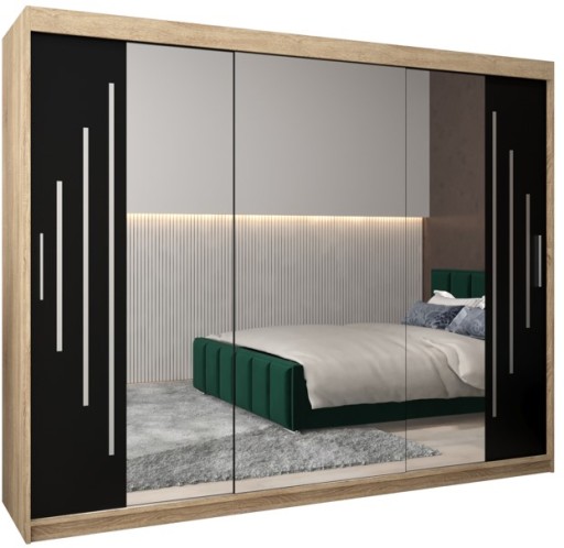 Szafa przesuwna garderoba YORK 2-250 cm z lustrem