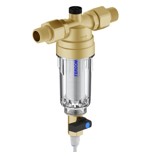 FD177 WATERCLEAN Filtr wstępny 1/2-3/4, Siatka inox 90mikron Samoczyszczący