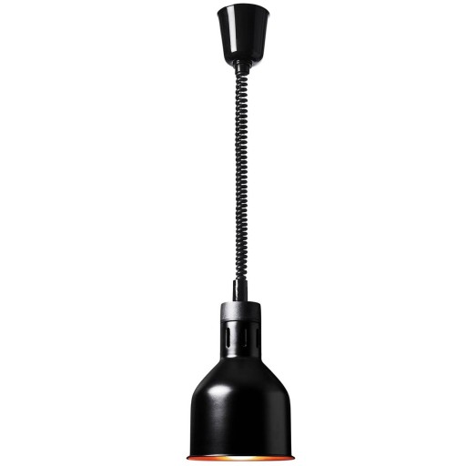LAMPA GRZEWCZA DO POTRAW - MATOWA CZERŃ - STAL