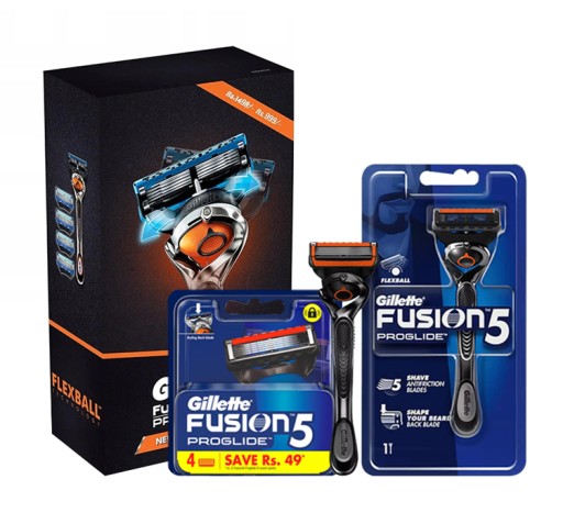GILLETTE FUSION5 PROGLIDE MASZYNKA + 4 WKŁADY