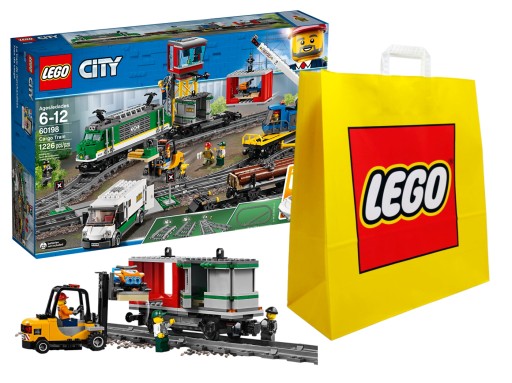 LEGO City #60198 Pociąg towarowy + pilot + 32 tory + Duża Torba GRATIS !
