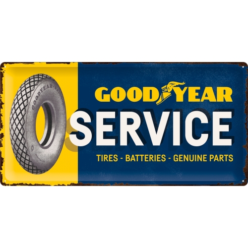 Tablica szyld GOODYEAR SERVICE plakat blacha 25X50