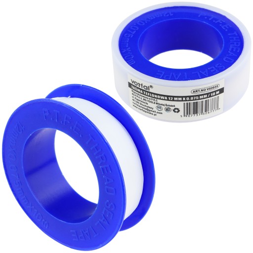 TAŚMA TEFLONOWA USZCZELNIAJĄCA 12MM X 0,75MM X 10M
