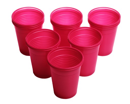 Kubki plastikowe 200 ml kolorowe 100 szt.