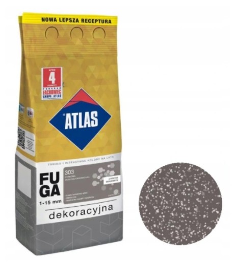 ATLAS FUGA DEKORACYJNA BROKAT 2kg - 303 CYRKONIA