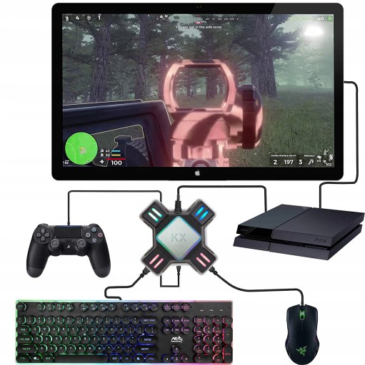 Adapter myszy z klawiaturą do PS4 / PS3 / Xbox One