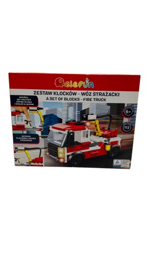 Klocki Zestaw Wóz Strażacki Straż Pożarna 112 szt