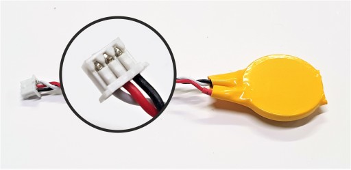 BATERIA BIOS CMOS 3V DELL 3-PIN z PLUSEM w ŚRODKU