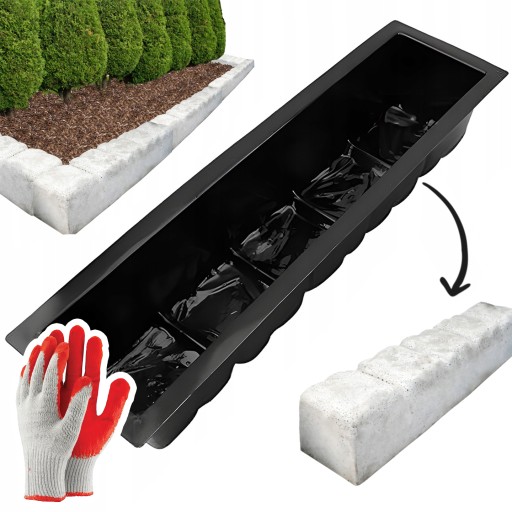 Forma do Kostki brukowej Betonu Prostokątna 63,5x17x11,5 cm - Czarna