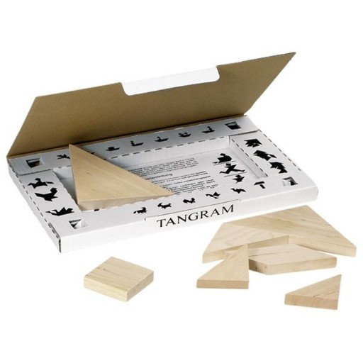 Drewniana układanka TANGRAM logiczna łamigłówka !