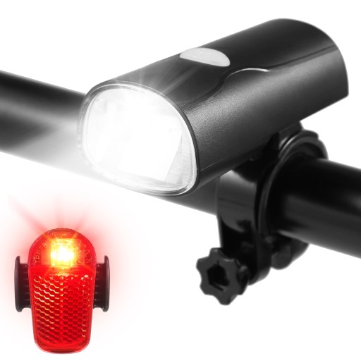 LED LAMPKA ROWEROWA USB OŚWIETLENIE PRZÓD +TYŁ