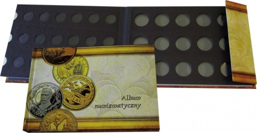 ALBUM NUMIZMATYCZNY Z Klapką 4 KARTY Na Monety