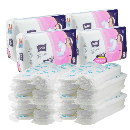 PODPASKI BELLA NORMAL MAXI GRUBE 72SZT ZAPAS