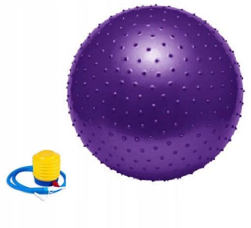 PIŁKA GIMNASTYCZNA MASUJĄCA 75 CM FIOLETOWA