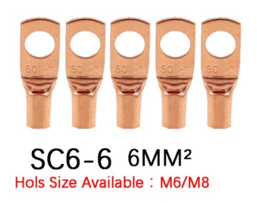 KONEKTOR OCZKOWY złączka miedziany SC6-6 M6 5szt