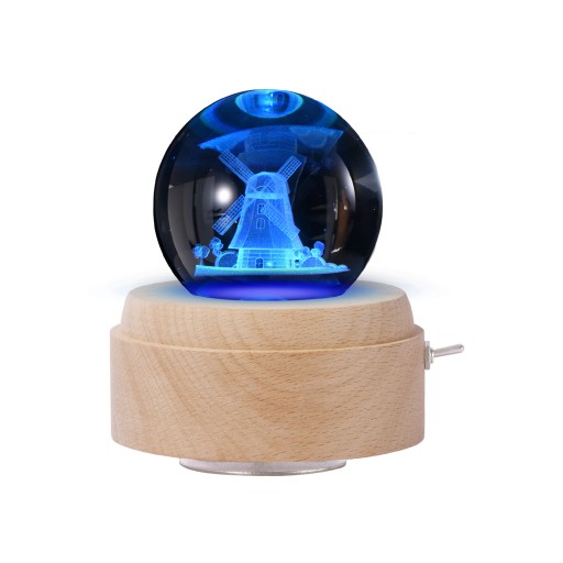 Crystal Ball Music Box Rotating Luminous LED
