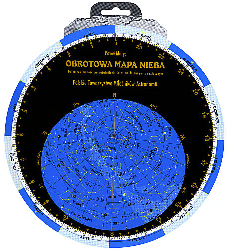 OBROTOWA MAPA NIEBA 100% Wodoodporna Świeci w Nocy