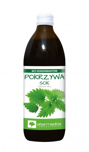Alter Medica Sok z pokrzywy 500ml BEZ KONSERWANTÓW