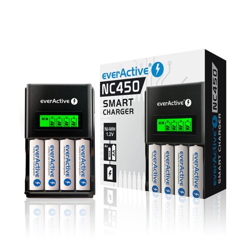ŁADOWARKA PROCESOROWA EVERACTIVE NC-450 AA AAA LCD
