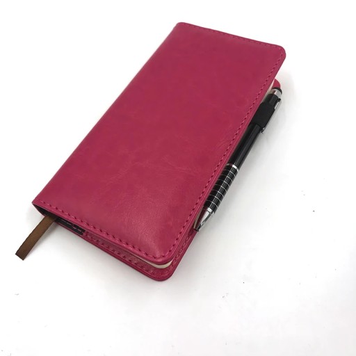 PU Leather A6 Pocket Notebook Day Weekly Planner