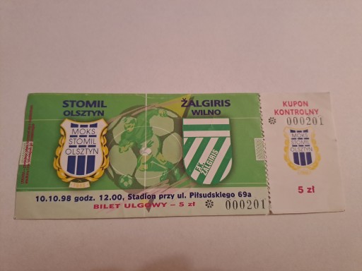 STOMIL OLSZTYN - ŻALGRIS WILNO 10-10-1998