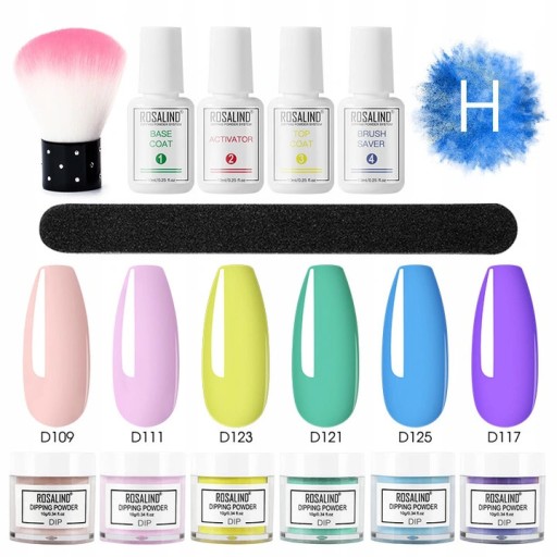 ROSALIND Zestaw do manicure tytanowego 6PC