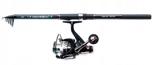 WĘDKA CARBON JAXON ZAFIRA 3,6 m KOŁOWROTEK 9+1 BAL