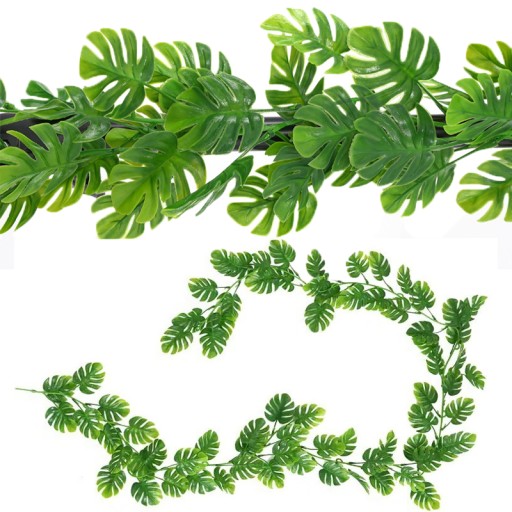 Monstera Sztuczna Bluszcz Pnącze Liście Monstery Girlanda 5,85m