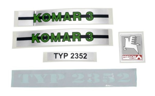 Naklejki Komar 2352 zielone typ 3 kpl org. wzór