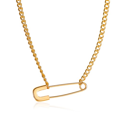 Silver Color Creative Safety Pin Chokers Necklace