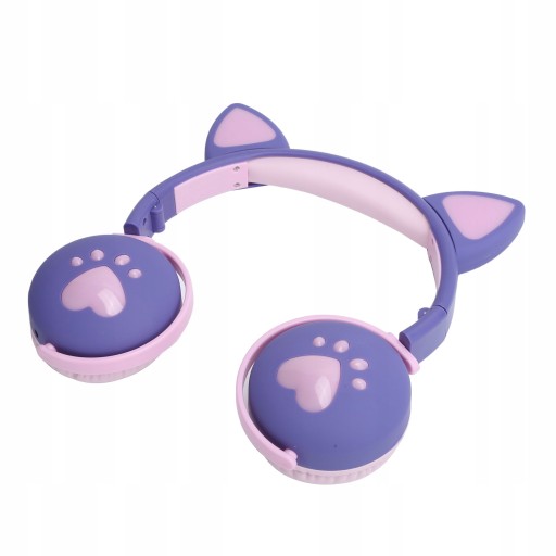 Cute Cat Ear Świecące bezprzewodowe słuchawki
