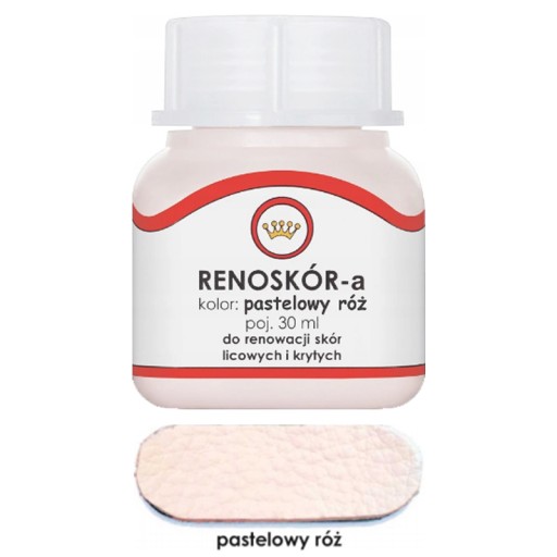 RENOSKÓR FARBA LAKIER DO SKÓRY RÓŻ PASTELOWY
