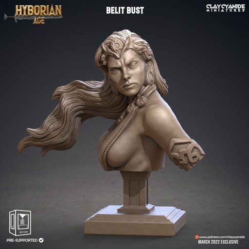 Belit Bust Clay Cyanide Miniatures 90 mm