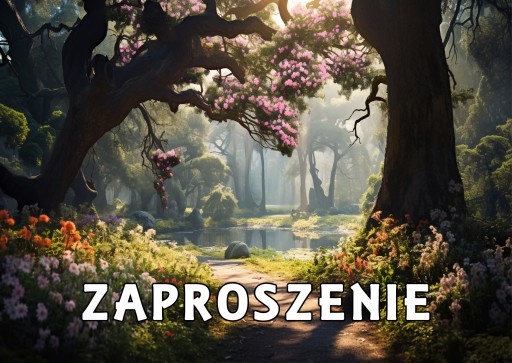 Zaproszenia na urodziny dla dzieci urodzinowe widoki krajobraz las natura