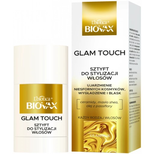 Biovax Glamour Glam Touch Wygładzający sztyft ujarzmiający