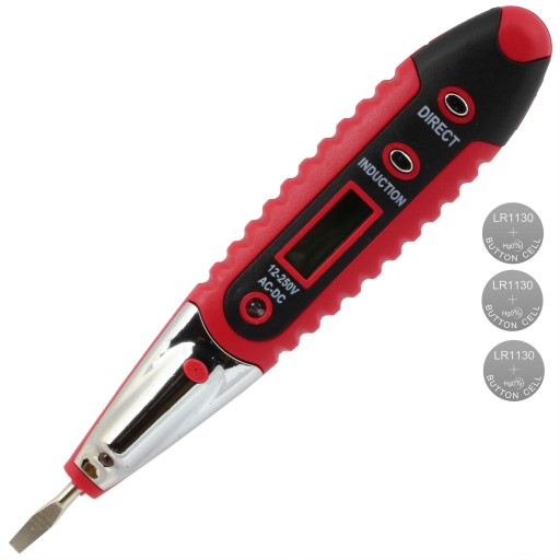 PRÓBNIK NAPIĘCIA LCD 12-250V PROBÓWKA TESTER LED