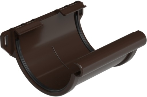 GALECO ŁĄCZNIK RYNNY ZŁĄCZKA PVC 130 CIEMNY BRĄZ RAL 8019