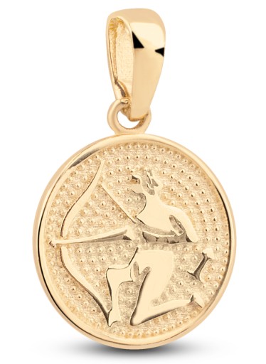 ZŁOTA ZAWIESZKA ZNAK ZODIAKU STRZELEC 585