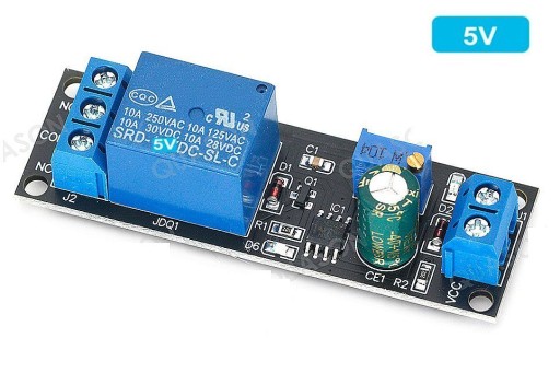 Moduł Czasowy Timer NE555 Opóźniacz 5V Przekaźnik