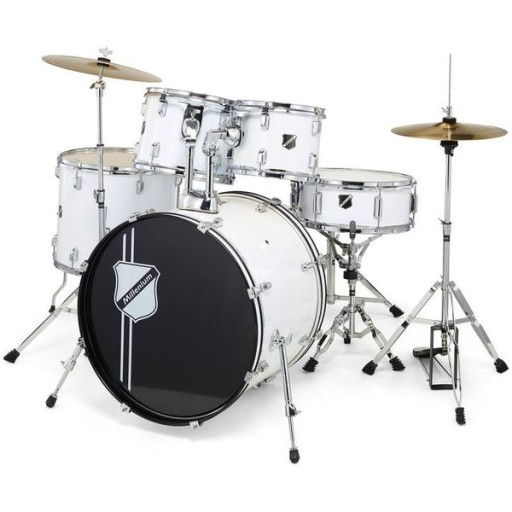 Millenium Focus 22 Drum Set White zestaw perkusyjny biały centrala 22