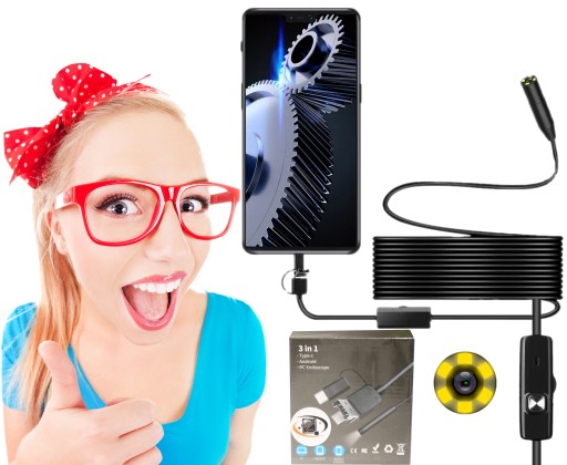 ENDOSKOP KAMERA INSPEKCYJNA PREMIUM XL ANDROID LED