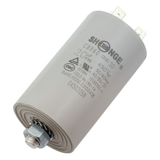 Kondensator rozruchowy 20uF 450V CBB60 konektory SHENGE