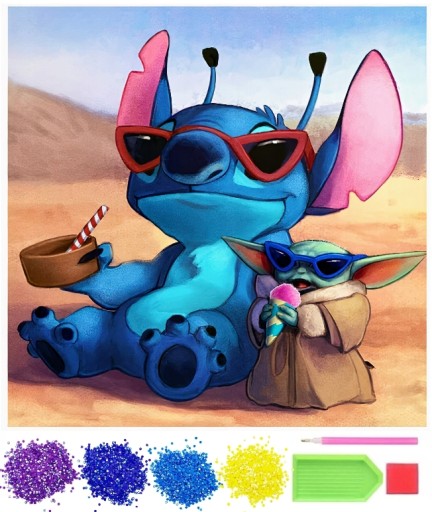 HAFT DIAMENTOWY MOZAIKA 5D STITCH BABY YODA