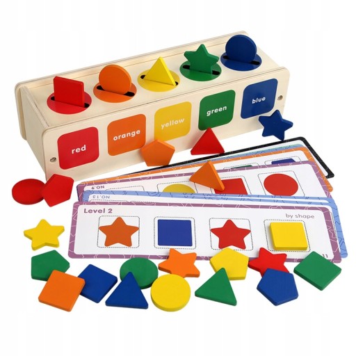 Color and Shape Sorting Matchbox Game