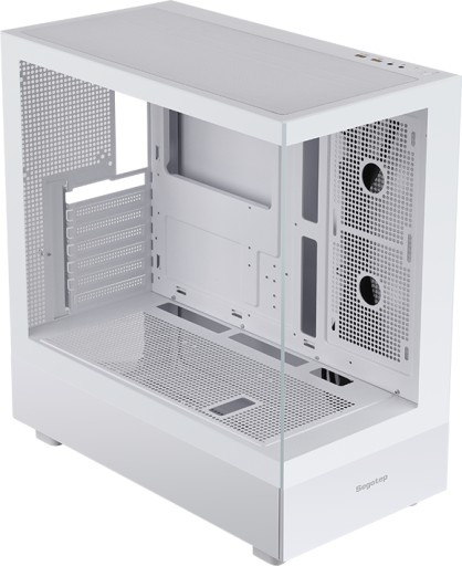 BIAŁA OBUDOWA USB 3.0 PODWÓJNE SZKŁO BEZ RAMEK AKWARIUM GAMING