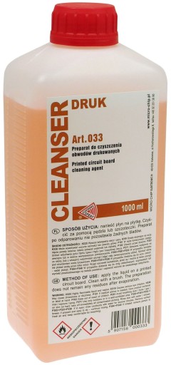 Cleanser Druk, płyn do czyszczenia płytek drukowanych, Art.033, 1 litr.