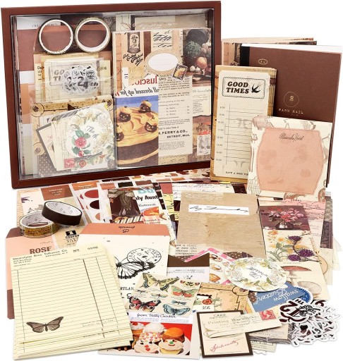 ZESTAW AKCESORIÓW DO SCRAPBOOKINGU VINTAGE ALBUM