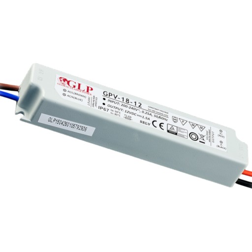 ZASILACZ DO LED GPV-18-12 IP67 18W 12V DC